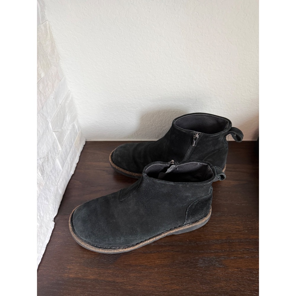 Birkenstock Bennington Black Suede Side Zip Ankle Boots Womens 40 L9 M7